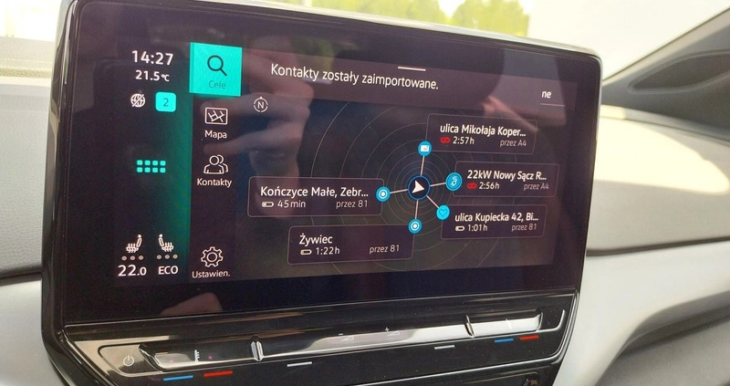 Volkswagen ID.4 cena 139900 przebieg: 21500, rok produkcji 2021 z Piotrków Trybunalski małe 704
